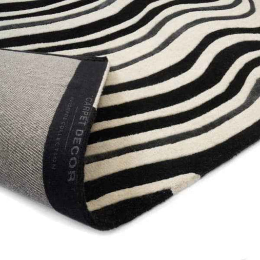 The Draft Black Hand Made Luxury Rug - London Luxury Rugs Online