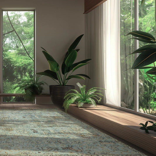 Boho Mint Easy Clean Rug