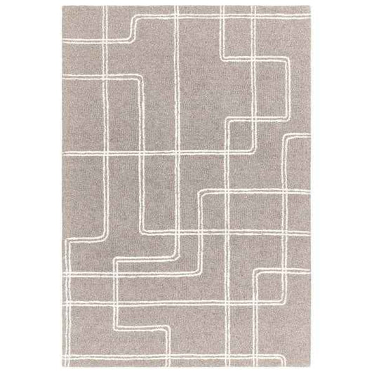 Ada Contemporary Rug Collection from Asiatic Rugs featuring a stylish geometric pattern in grey and white