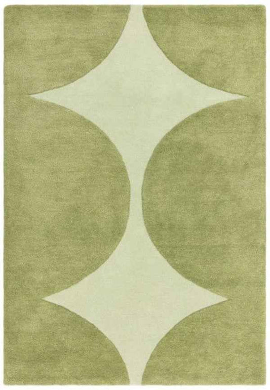 Asiatic Canvas Contemporary Design Rug in soft green with modern geometric pattern