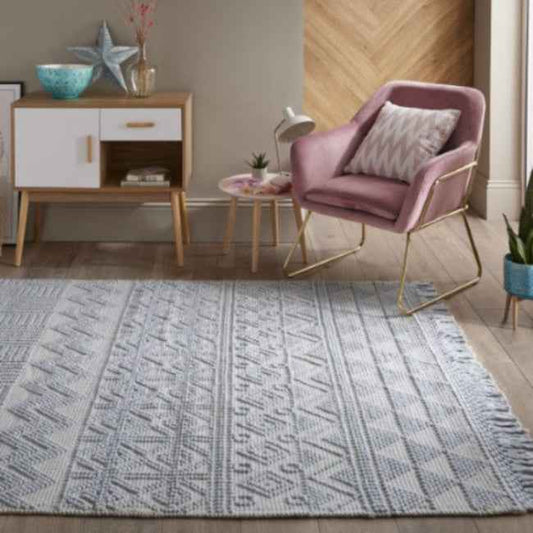 Concept Looms Anya Rug Textured Geometric Design