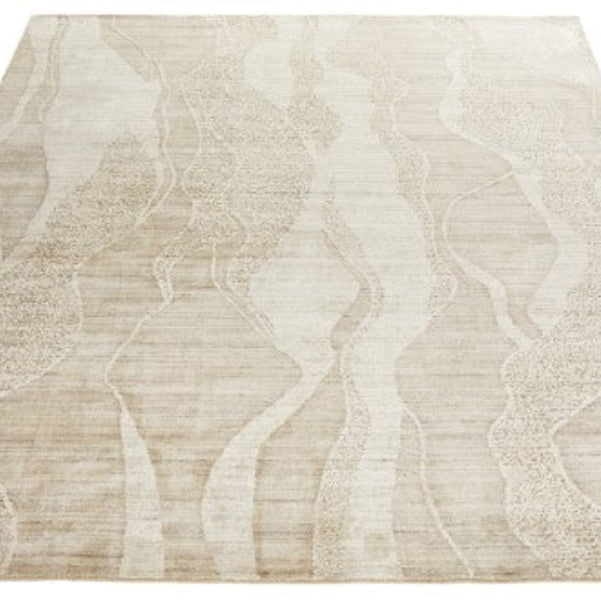 Concept Looms Dune Rug luxury beige textured floor covering with abstract wave pattern