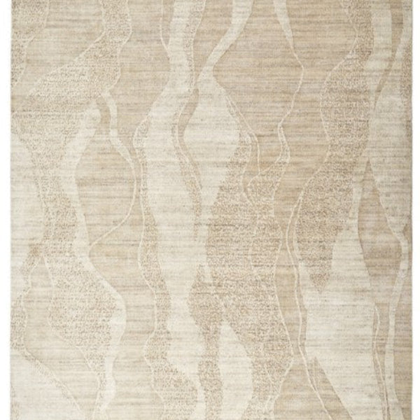 Concept Looms Dune Rug luxury beige textured design with abstract wavy patterns for stylish interiors