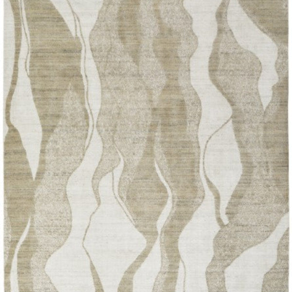 Concept Looms Dune Rug luxury design with beige and cream wavy abstract pattern