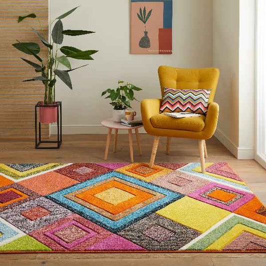 Concept Looms Viva Rug - Luxury Vibrant Geometric Design - London Luxury Rugs Online