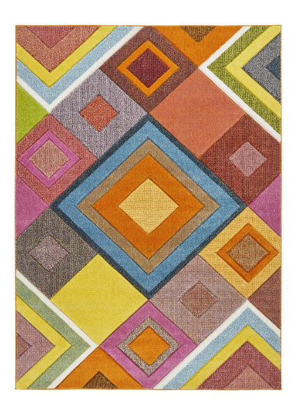 Concept Looms Viva Rug luxury rug with vibrant geometric diamond pattern in multiple colours