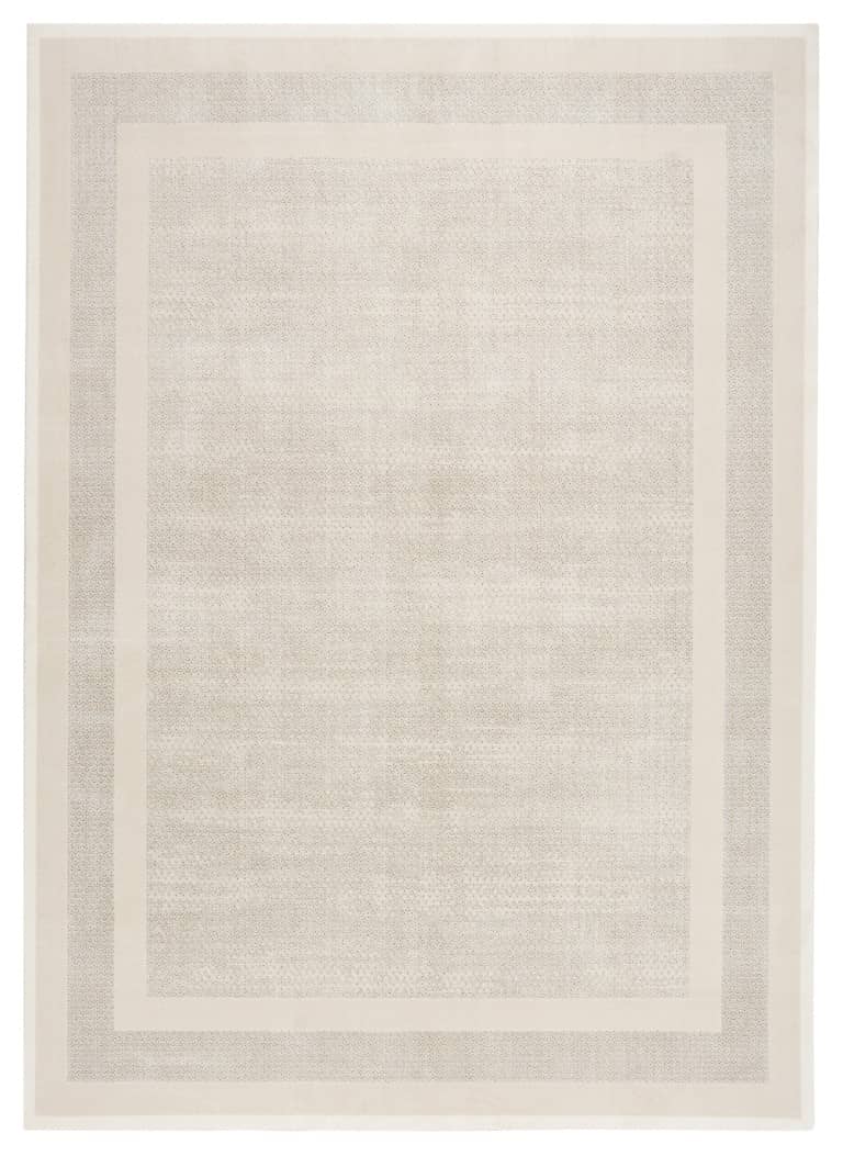 Nourison DKNY Grand Street Rug Collection in Soft Beige with Elegant Border Design
