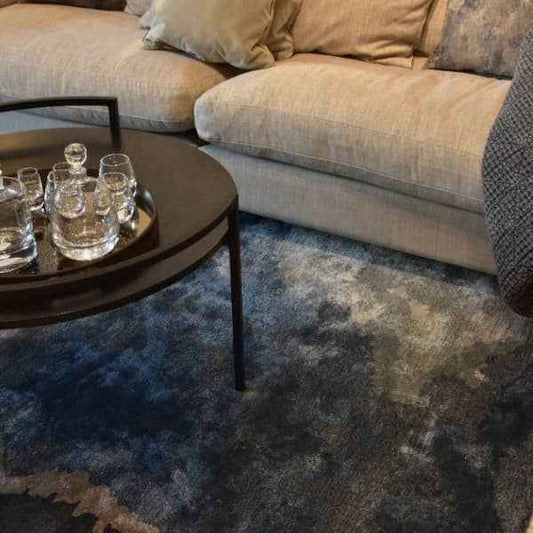 Escape Blue Luxury Handmade Rug