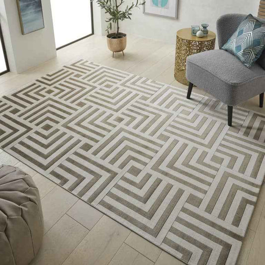 Lugano Premium Viscose Rugs Geometric