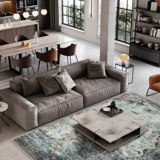 Sintra Teal Viscose Luxury Rug