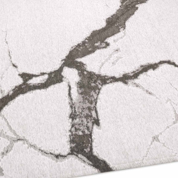 Close-up of a marble surface with gray and white patterns