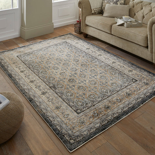 Elegant luxury rug from The Legacy Rug Collection featuring intricate patterns and a neutral colour palette