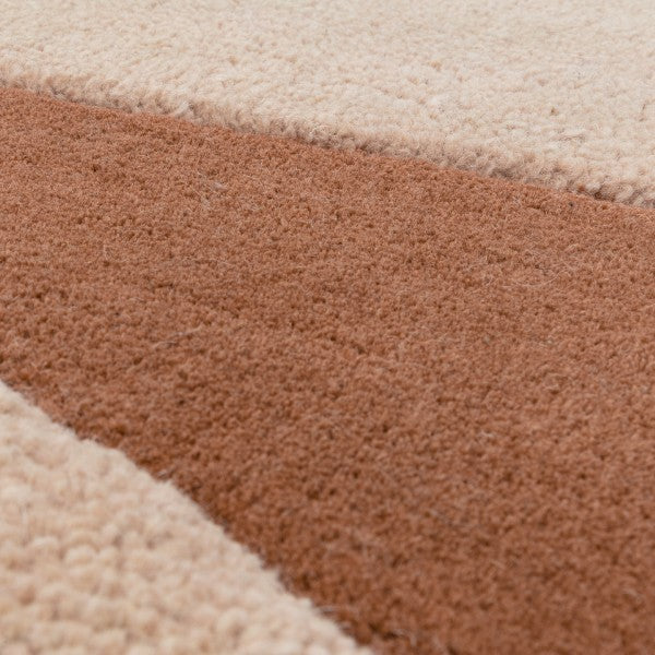 Asiatic luxury Contemporary Design Canvas Rug with soft textured pattern in beige and brown tones