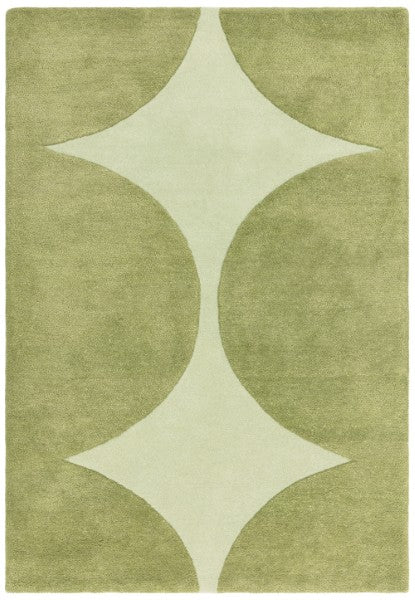 Asiatic luxury rug featuring a contemporary design canvas rug in soft green and cream tones