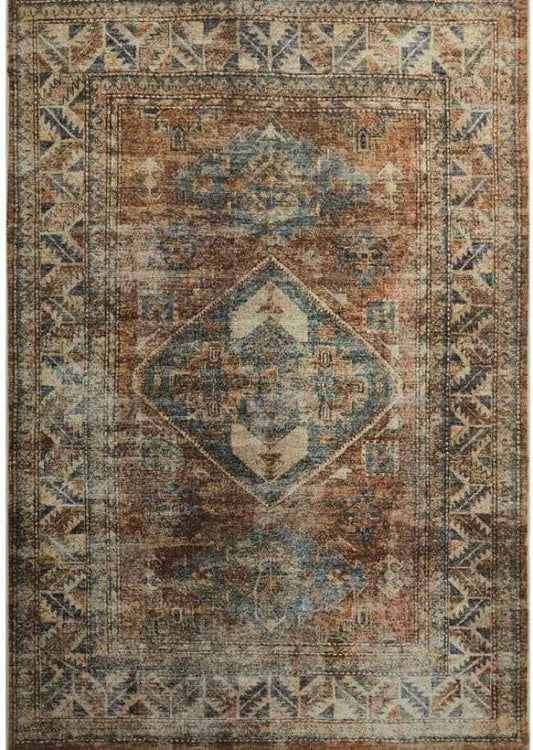 Persian Brown Easy Clean Rug - London Luxury Rugs Online
