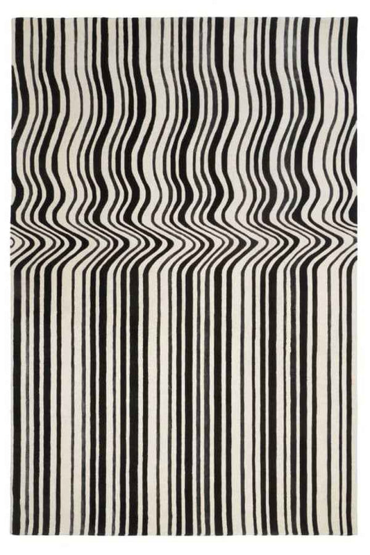 The Draft Black Hand Made Luxury Rug - London Luxury Rugs Online
