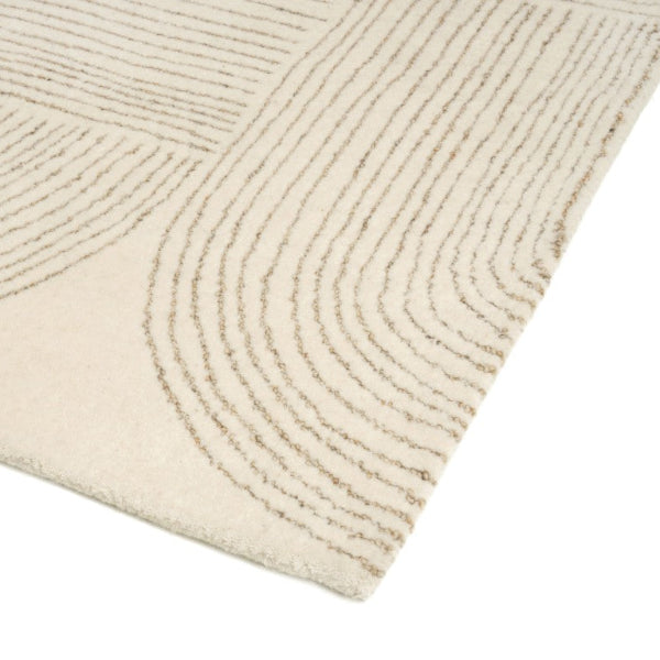 Beige textured rug on a white background