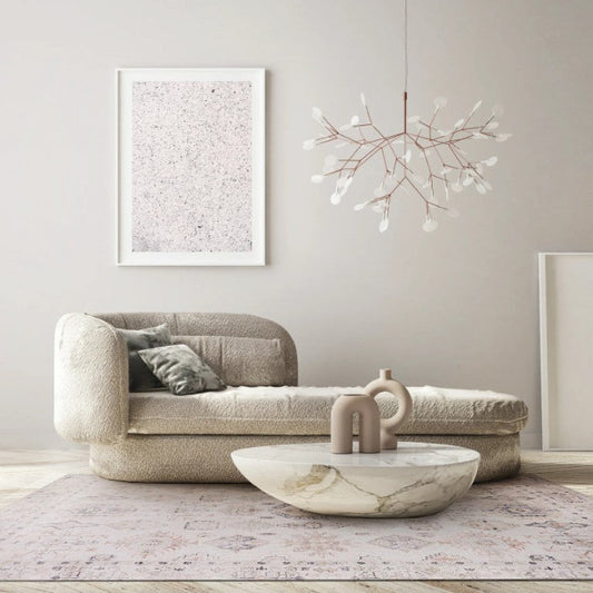 Aman Beige Easy Clean Rug