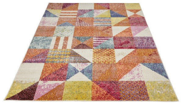 Concept Looms Carnaval Rug luxury rug with colourful geometric patchwork design