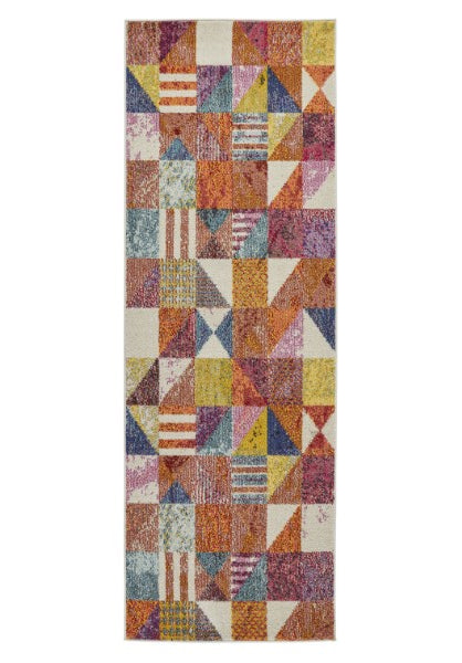 Colourful geometric patterned Concept Looms Carnaval Rug with vibrant shades and luxury texture