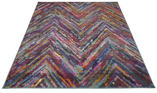 Concept Looms Carnaval Rug luxury rug with vibrant multicoloured chevron pattern in modern design