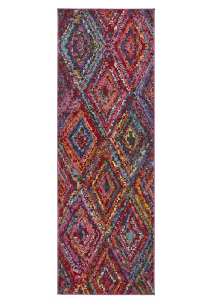 Concept Looms Carnaval Rug luxury rug with vibrant multicolour diamond pattern and soft texture