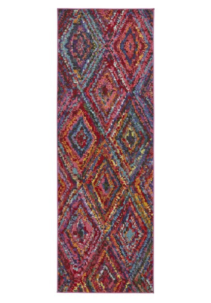 Concept Looms Carnaval Rug luxury rug with vibrant multicolour diamond pattern and soft texture