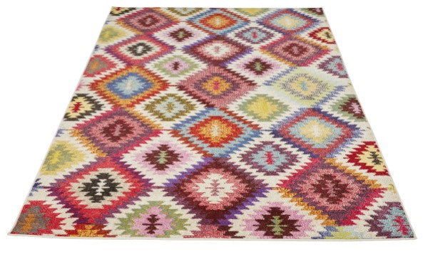 Concept Looms Carnaval Rug luxury rug with vibrant multicoloured diamond pattern and intricate detailing