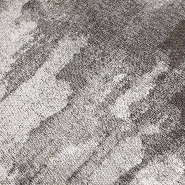 Textured grey and black patterned rug