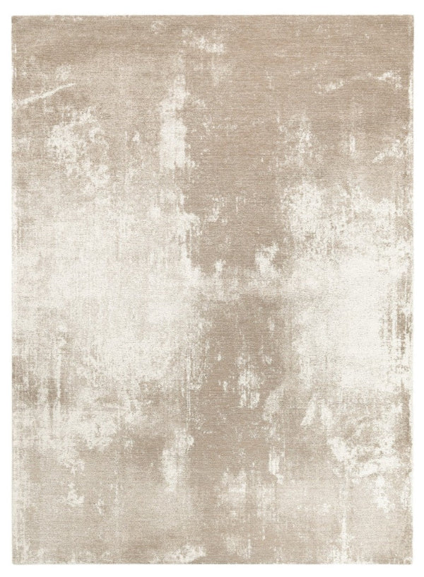 Textured beige rug with a subtle pattern