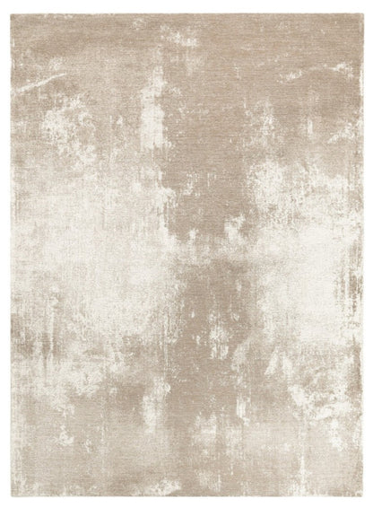 Textured beige rug with a subtle pattern