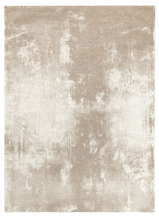 Textured beige rug with a subtle pattern