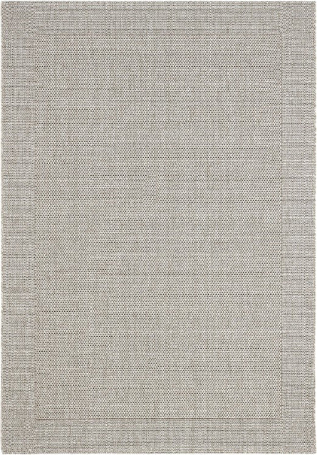 Textured gray rug with a subtle pattern