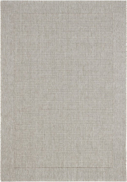 Textured gray rug with a subtle pattern