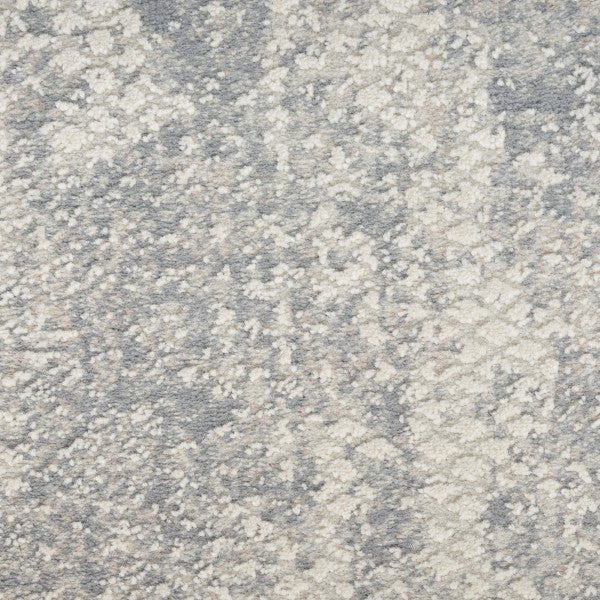 Textured grey and white pattern rug