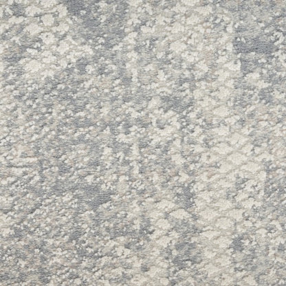Textured grey and white pattern rug