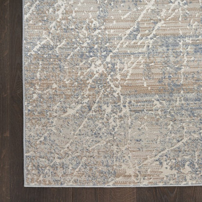 Close-up of a patterned rug on a wooden floor