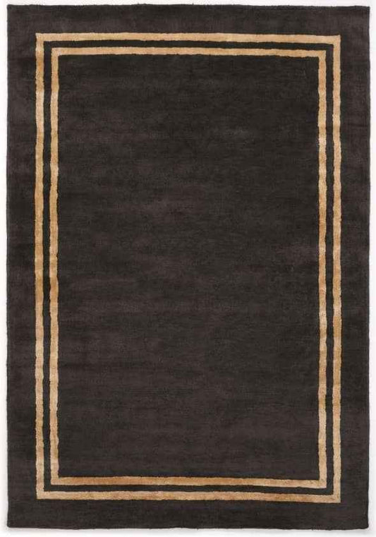Imperial Black Handmade Rug - London Luxury Rugs Online