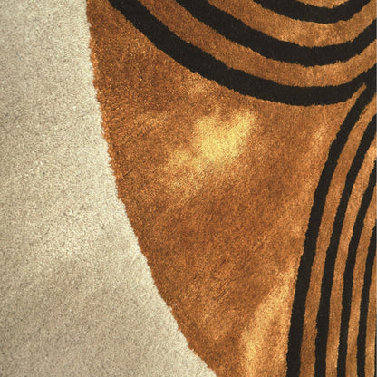Close-up of a textured surface with brown and black patterns