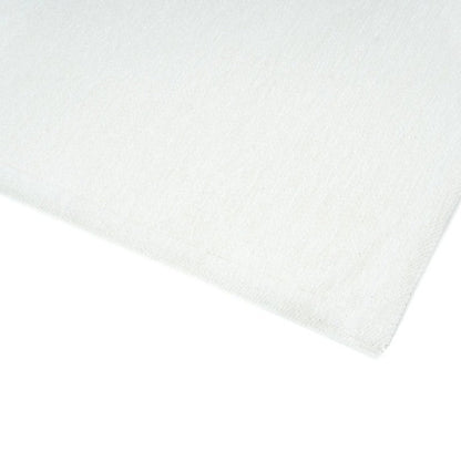 White rug with a subtle texture on a white background