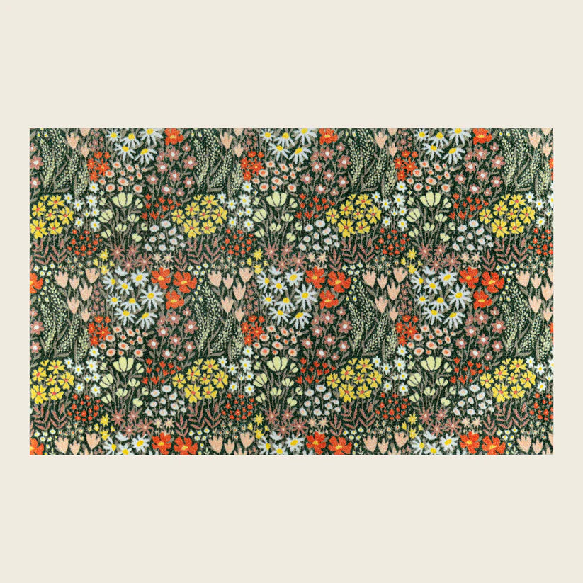 Flower Meadow Wash And Dry Mat - London Luxury Rugs Online