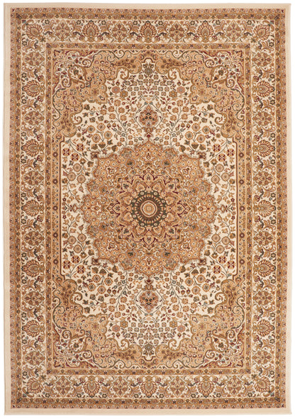 Luxury Concept Looms Rug in intricate cream and gold pattern ideal for elegant home decor