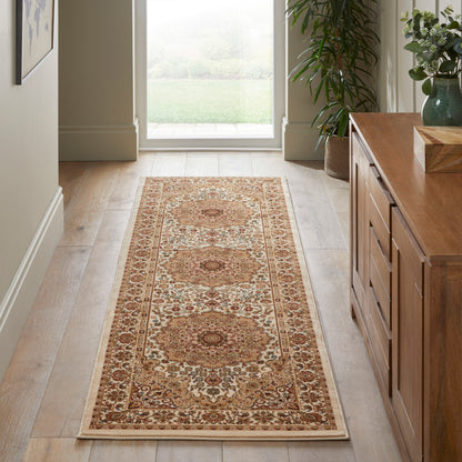 Luxury Concept Looms Rug with Vintage Floral Pattern in a Stylish Hallway Setting