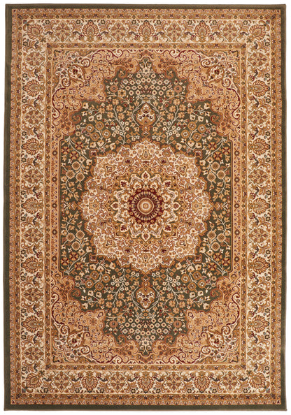 Luxury Concept Looms Rug with Intricate Floral Pattern in Earthy Tones and Detailed Centre Design