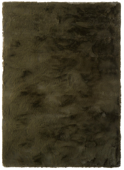 Luxury Heavenly Rug Collection in rich olive green, featuring a plush, soft texture for elegant interiors