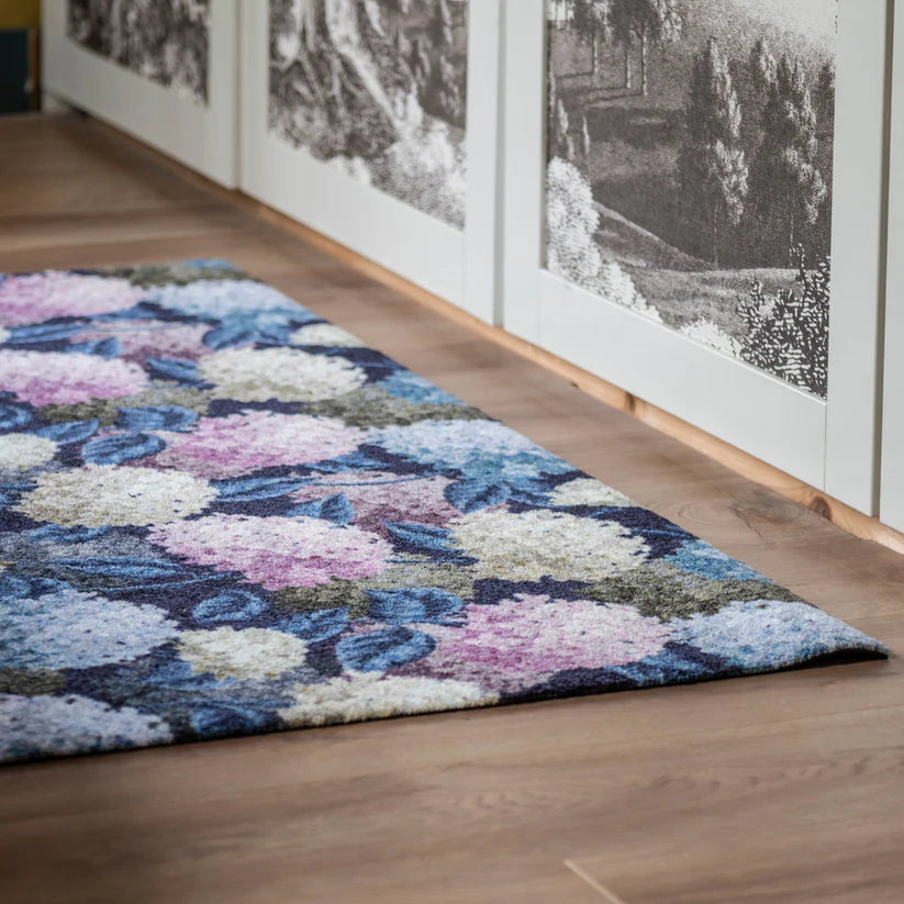 Hydrangeas Wash And Dry Mat - London Luxury Rugs Online