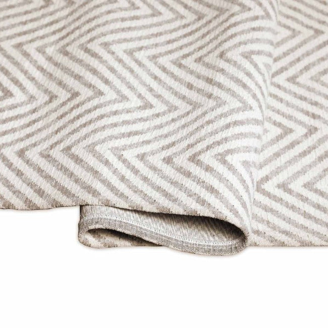 Textile with a zigzag pattern on a white background