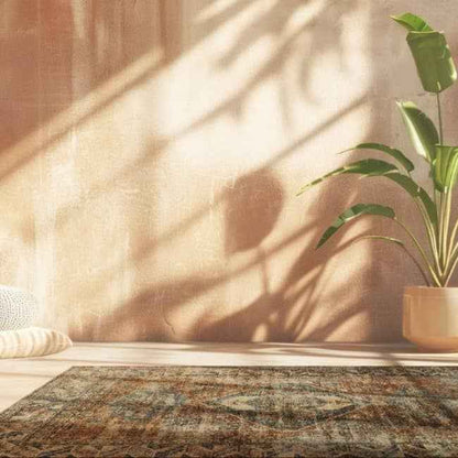 Persian Brown Easy Clean Rug - London Luxury Rugs Online