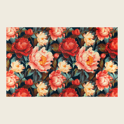 Paeonia Mascula Wash And Dry Mat - London Luxury Rugs Online