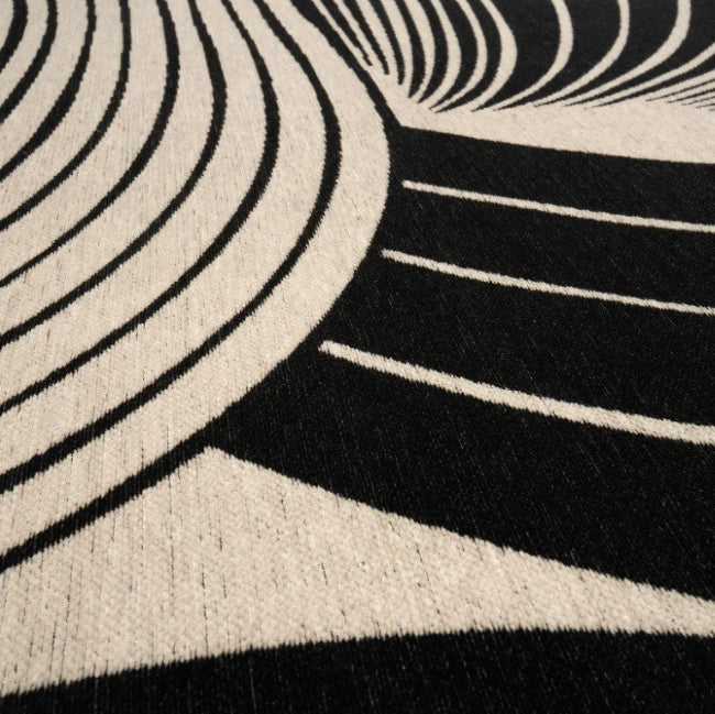 Close-up of a black and white striped pattern